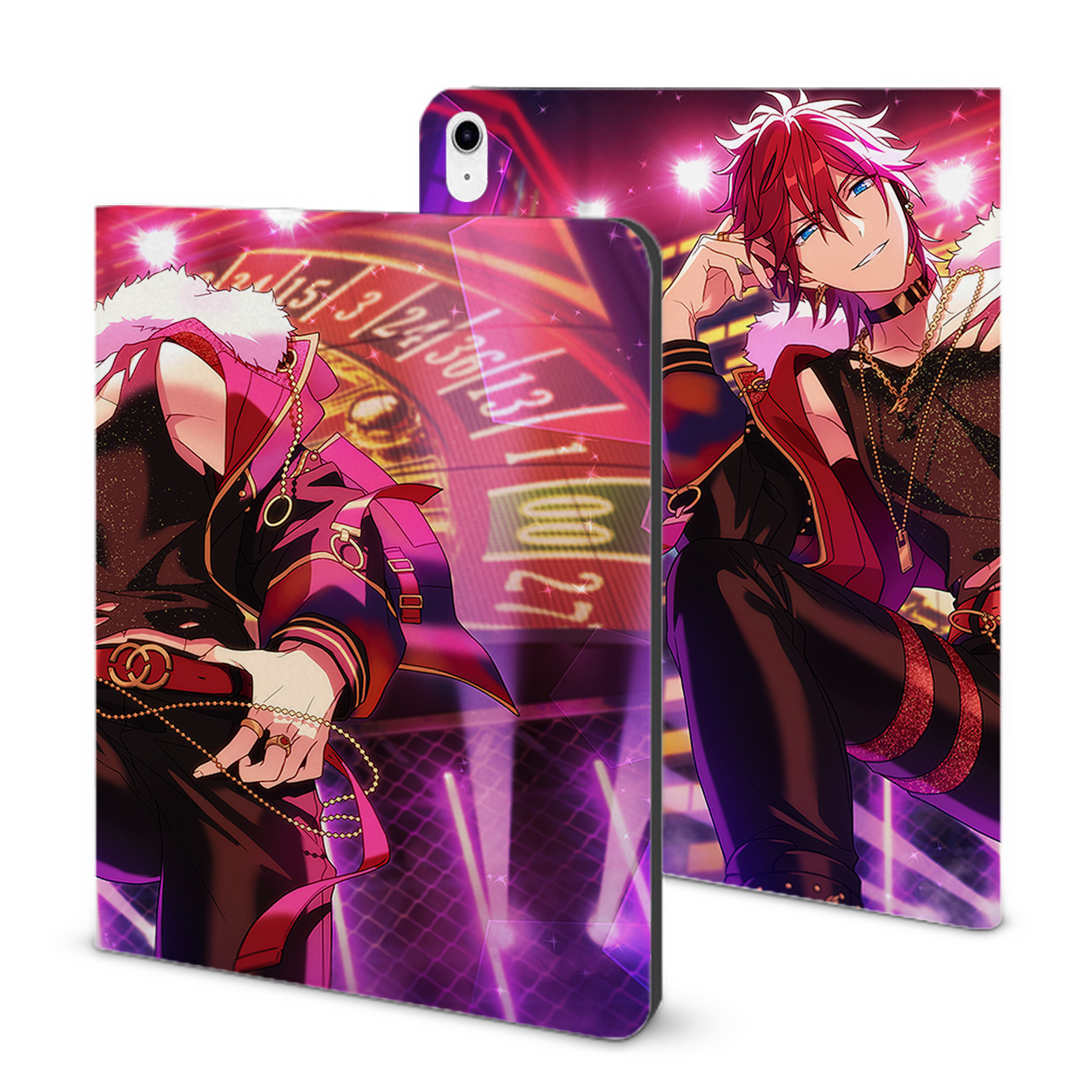 （画像用） あんさんぶるスターズ! Ensemble Stars IPad ケース ブック型 PUレザー TPU 耐衝撃 軽量 薄型 ペン収納なし 全面保護 IPad 各モデル対応